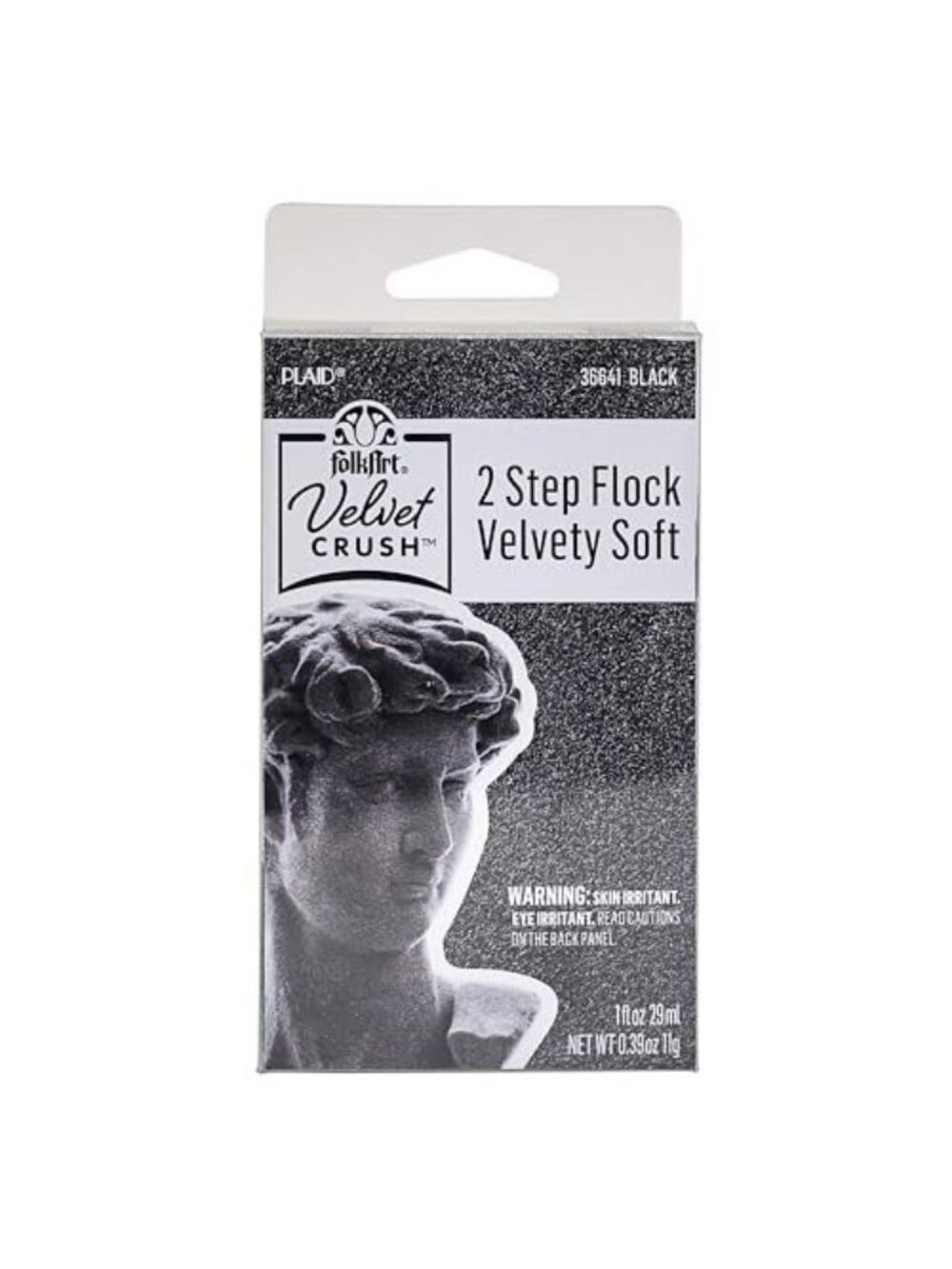 FolkArt Velvet Crush 2-Step Flocking Kit Black 36641 Adhesive & Powder For Velve